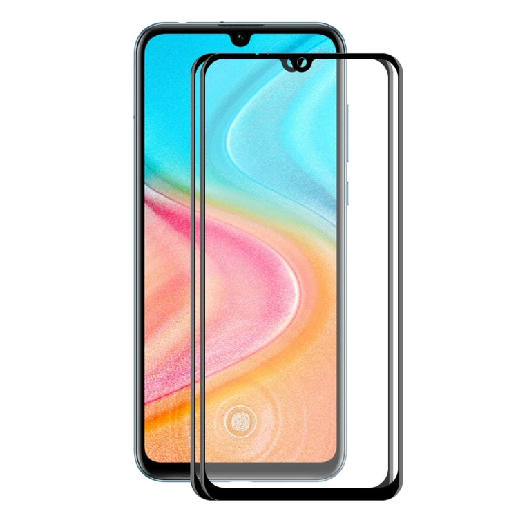 For Huawei Honor 20 Lite 2 PCS ENKAY Hat-prince 0.2mm 9H 3D Full Screen Soft Carbon Fiber Edges Tempered Glass Film