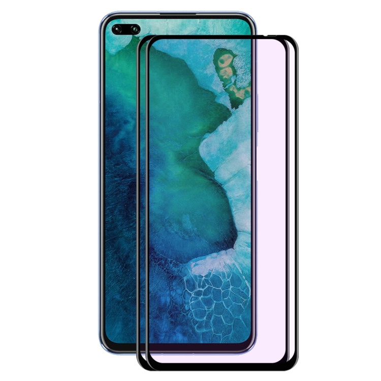 For Huawei Honor V30 / V30 Pro 2 PCS ENKAY Hat-Prince 0.2mm 9H 3D Full Screen Soft Carbon Fiber Edges Anti-Blue-Ray Tempered Glass Film