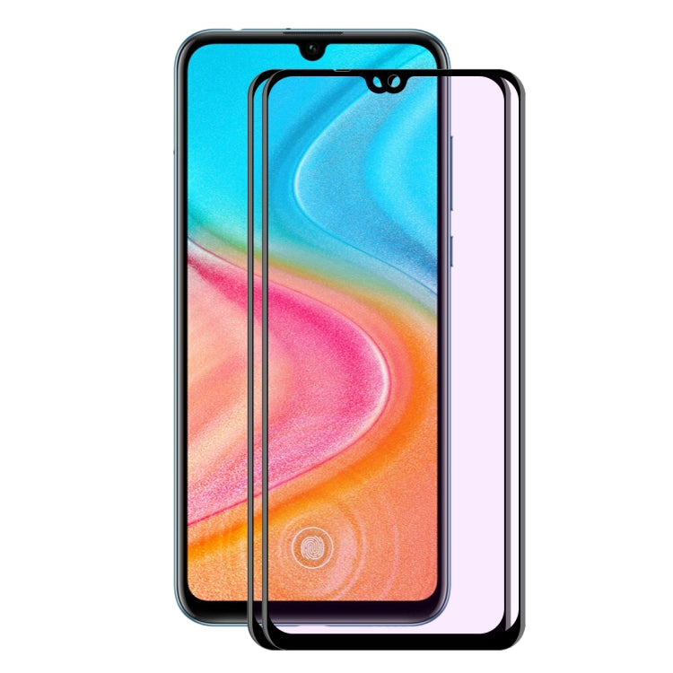 For Huawei Honor 20 Lite 2 PCS ENKAY Hat-Prince 0.2mm 9H 3D Full Screen Soft Carbon Fiber Edges Anti-Blue-Ray Tempered Glass Film