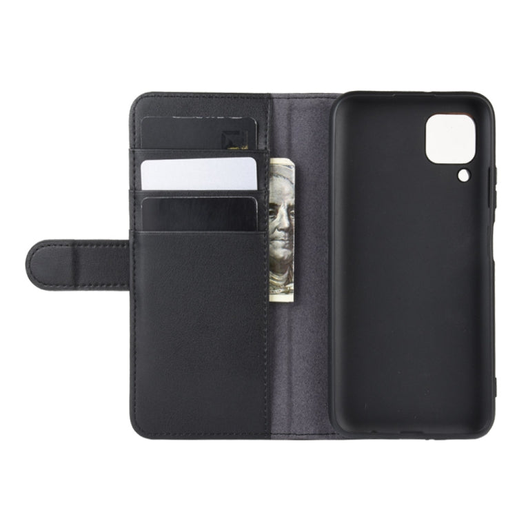 For Huawei Nova 6 SE Horizontal Flip Genuine Leather Case with Holder & Card Slots & Wallet