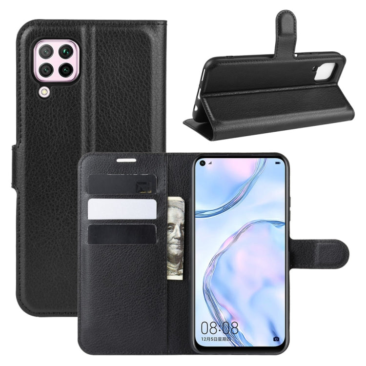 For Huawei Nova 6 SE Litchi Texture Horizontal Flip Protective Case with Holder & Card Slots & Wallet