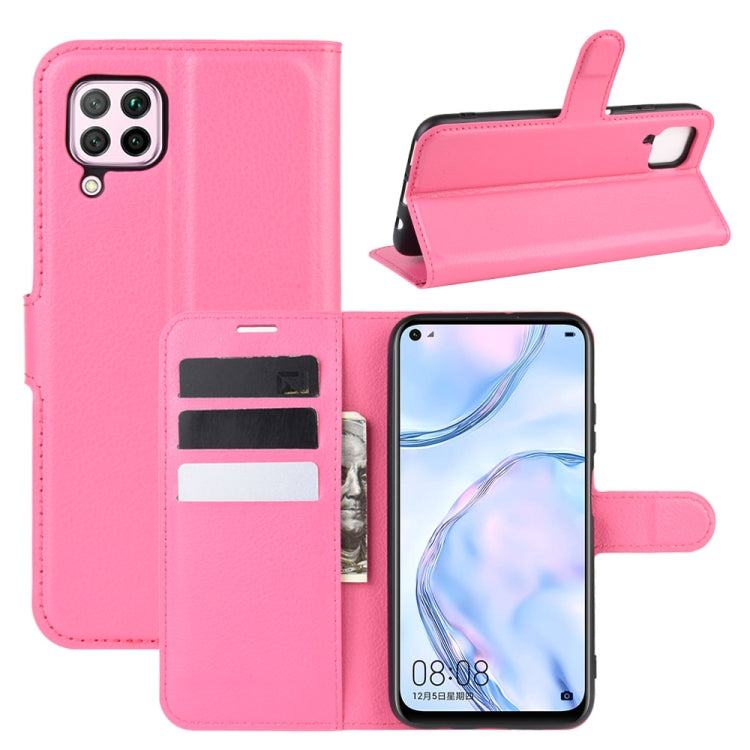 For Huawei Nova 6 SE Litchi Texture Horizontal Flip Protective Case with Holder & Card Slots & Wallet