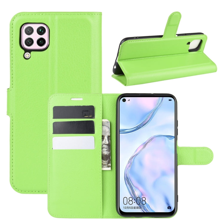 For Huawei Nova 6 SE Litchi Texture Horizontal Flip Protective Case with Holder & Card Slots & Wallet