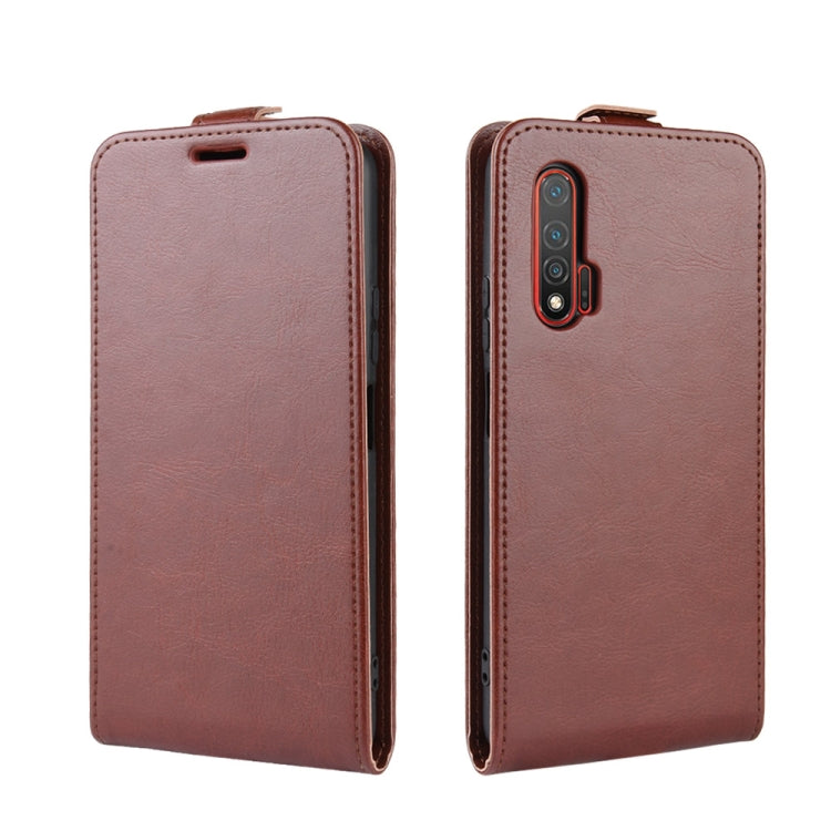 For Huawei Nova 6 5G R64 Texture Single Vertical Flip Leather Protective Case with Card Slots & Photo Frame