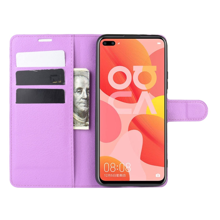 For Huawei Nova 6 5G Litchi Texture Horizontal Flip Protective Case with Holder & Card Slots & Wallet