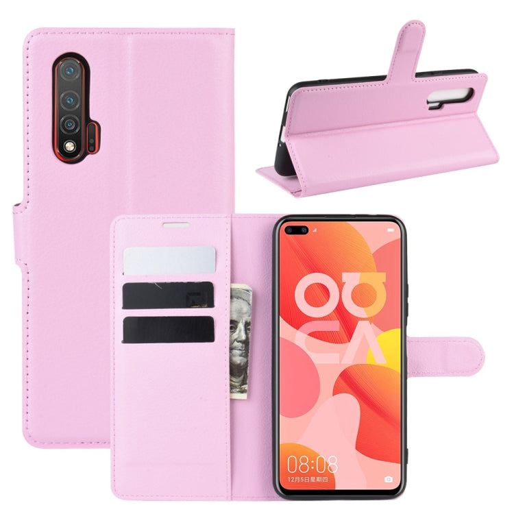 For Huawei Nova 6 5G Litchi Texture Horizontal Flip Protective Case with Holder & Card Slots & Wallet