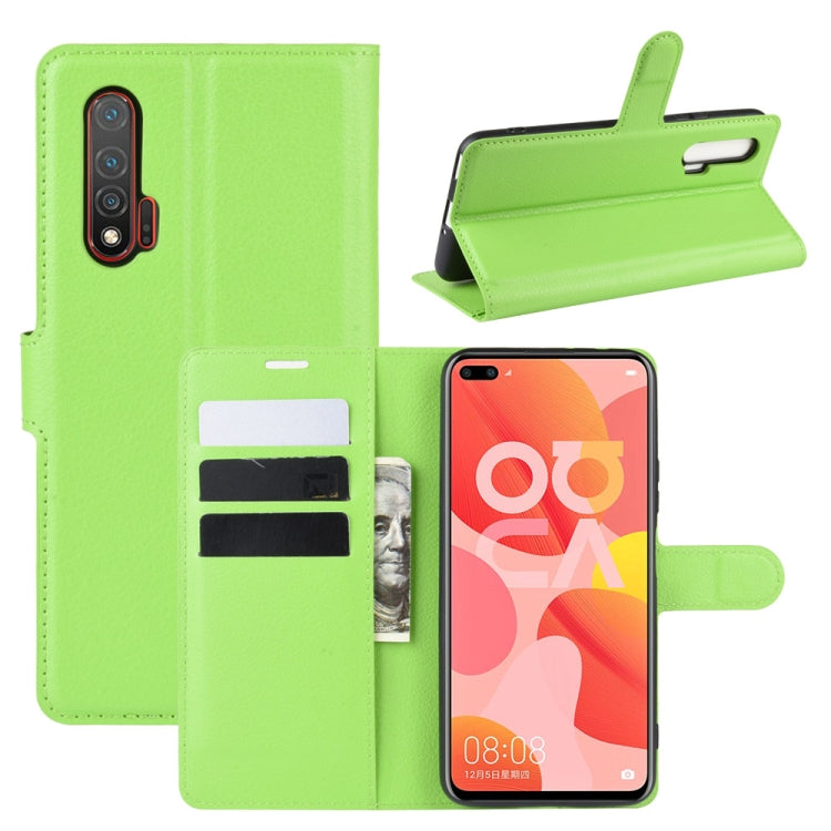For Huawei Nova 6 5G Litchi Texture Horizontal Flip Protective Case with Holder & Card Slots & Wallet