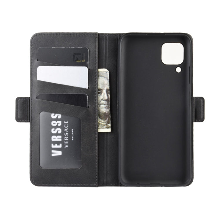 For Huawei Nova 6 SE Double Buckle Crazy Horse Business Mobile Phone Holster with Card Wallet Bracket Function