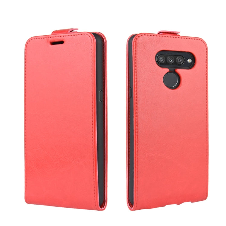 For LG K50S R64 Texture Single Vertical Flip Leather Protective Case with Card Slots & Photo Frame