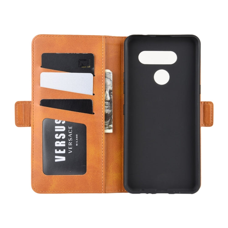 For LG K50S Dual-side Magnetic Buckle Horizontal Flip Leather Case with Holder & Card Slots & Wallet