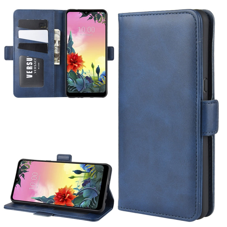 For LG K50S Dual-side Magnetic Buckle Horizontal Flip Leather Case with Holder & Card Slots & Wallet