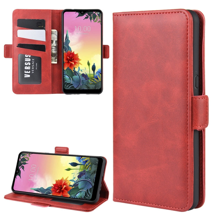 For LG K50S Dual-side Magnetic Buckle Horizontal Flip Leather Case with Holder & Card Slots & Wallet