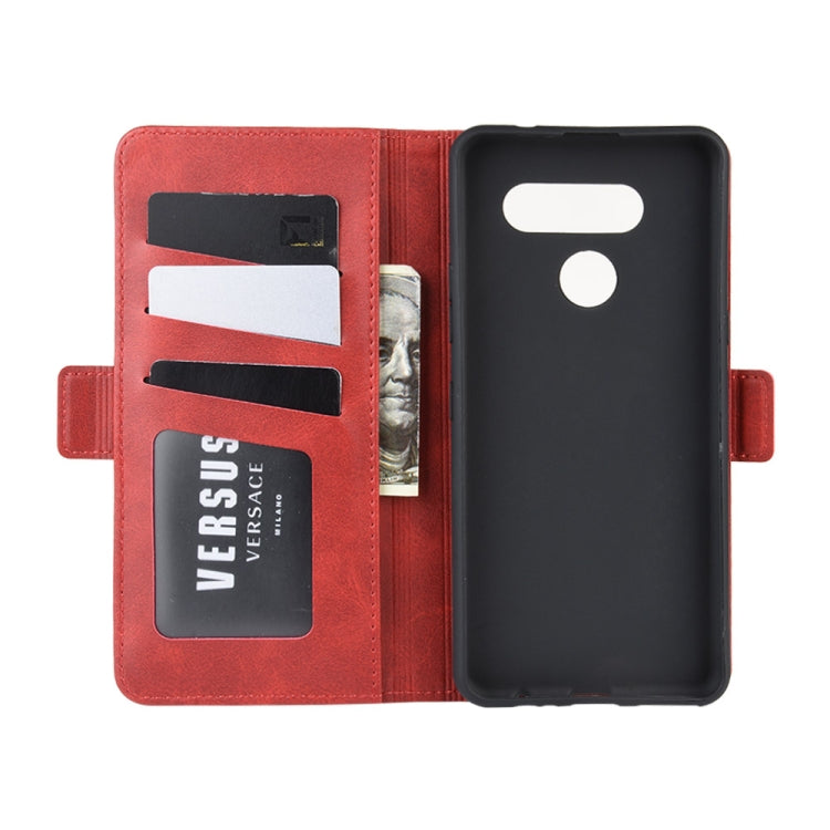 For LG K50S Dual-side Magnetic Buckle Horizontal Flip Leather Case with Holder & Card Slots & Wallet