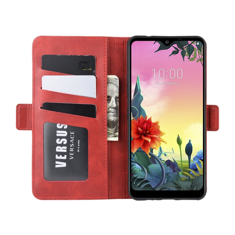 For LG K50S Dual-side Magnetic Buckle Horizontal Flip Leather Case with Holder & Card Slots & Wallet