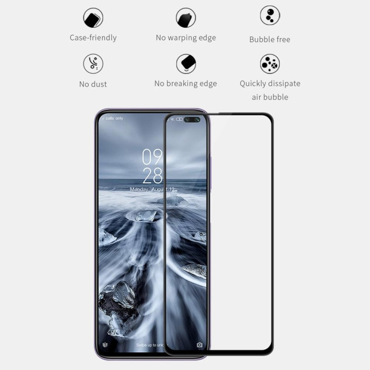 10PCS For Xiaomi Redmi K30  mocolo 0.33mm 9H 2.5D Full Glue Tempered Glass Film(Black)