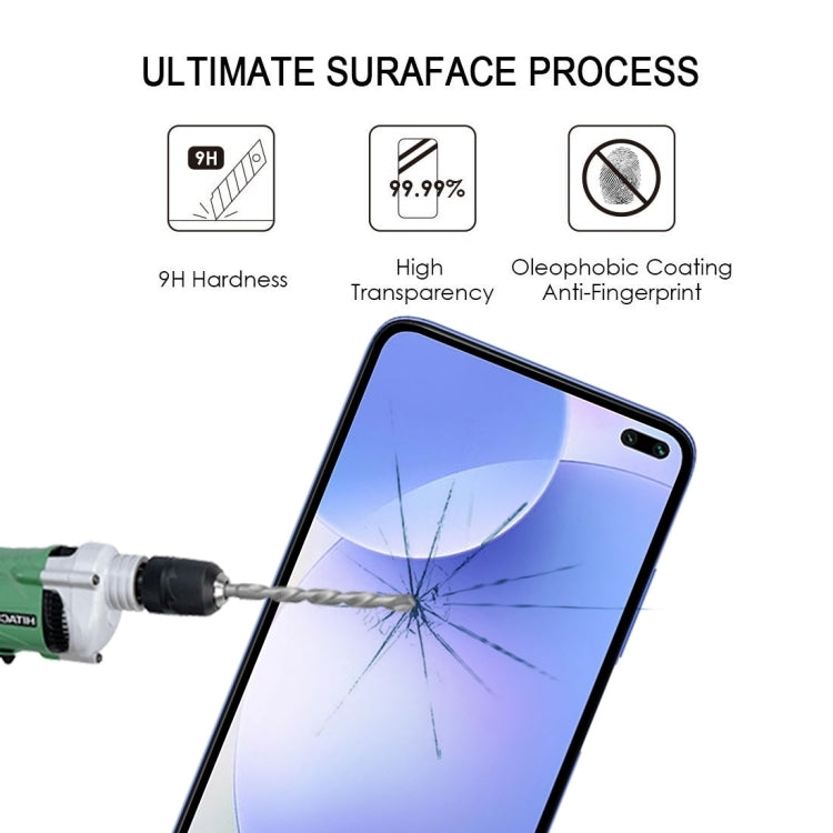 10PCS For Xiaomi Redmi K30  mocolo 0.33mm 9H 2.5D Full Glue Tempered Glass Film(Black)
