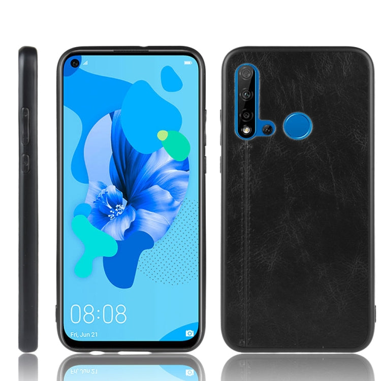 For Huawei P20 Lite 2019 / Nova 5i Shockproof Sewing Cow Pattern Skin PC + PU + TPU Case