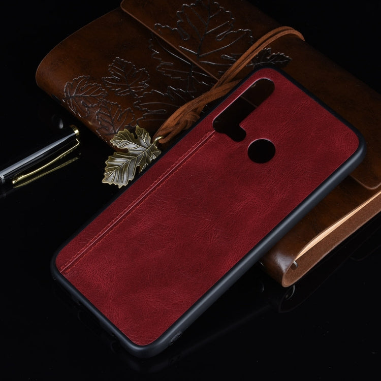 For Huawei P20 Lite 2019 / Nova 5i Shockproof Sewing Cow Pattern Skin PC + PU + TPU Case