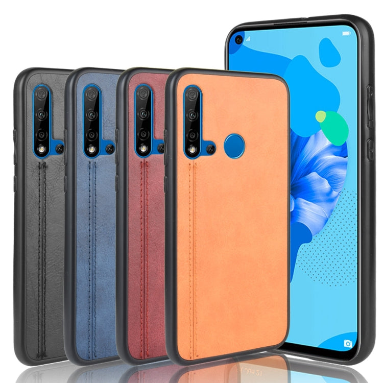 For Huawei P20 Lite 2019 / Nova 5i Shockproof Sewing Cow Pattern Skin PC + PU + TPU Case