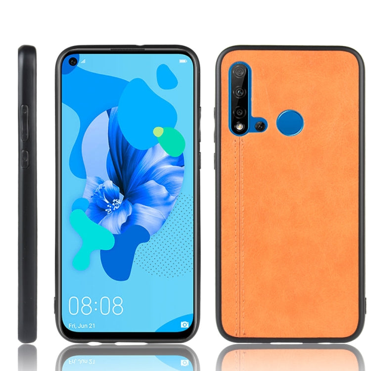 For Huawei P20 Lite 2019 / Nova 5i Shockproof Sewing Cow Pattern Skin PC + PU + TPU Case