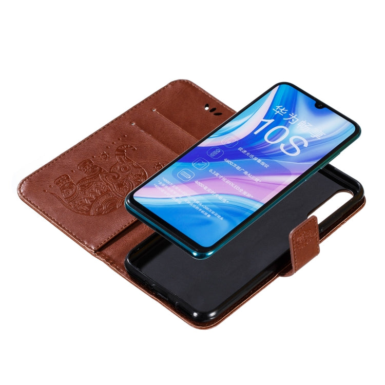 For Huawei Enjoy 10S  Elephant Embossing Pattern Horizontal Flip Leather Case with Holder & Card Slots & Wallet & Photo Frame & Lanyard