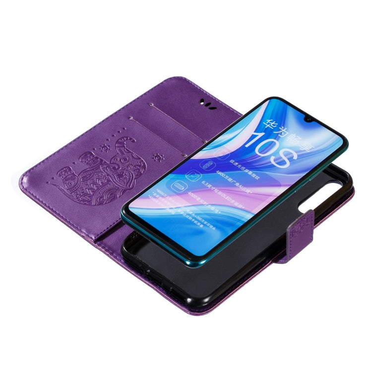 For Huawei Enjoy 10S  Elephant Embossing Pattern Horizontal Flip Leather Case with Holder & Card Slots & Wallet & Photo Frame & Lanyard