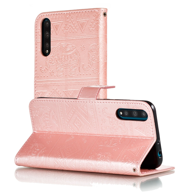 For Huawei Enjoy 10S  Elephant Embossing Pattern Horizontal Flip Leather Case with Holder & Card Slots & Wallet & Photo Frame & Lanyard