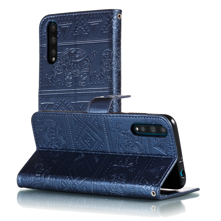 For Huawei Enjoy 10S  Elephant Embossing Pattern Horizontal Flip Leather Case with Holder & Card Slots & Wallet & Photo Frame & Lanyard