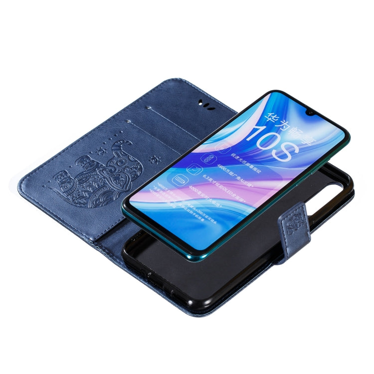For Huawei Enjoy 10S  Elephant Embossing Pattern Horizontal Flip Leather Case with Holder & Card Slots & Wallet & Photo Frame & Lanyard