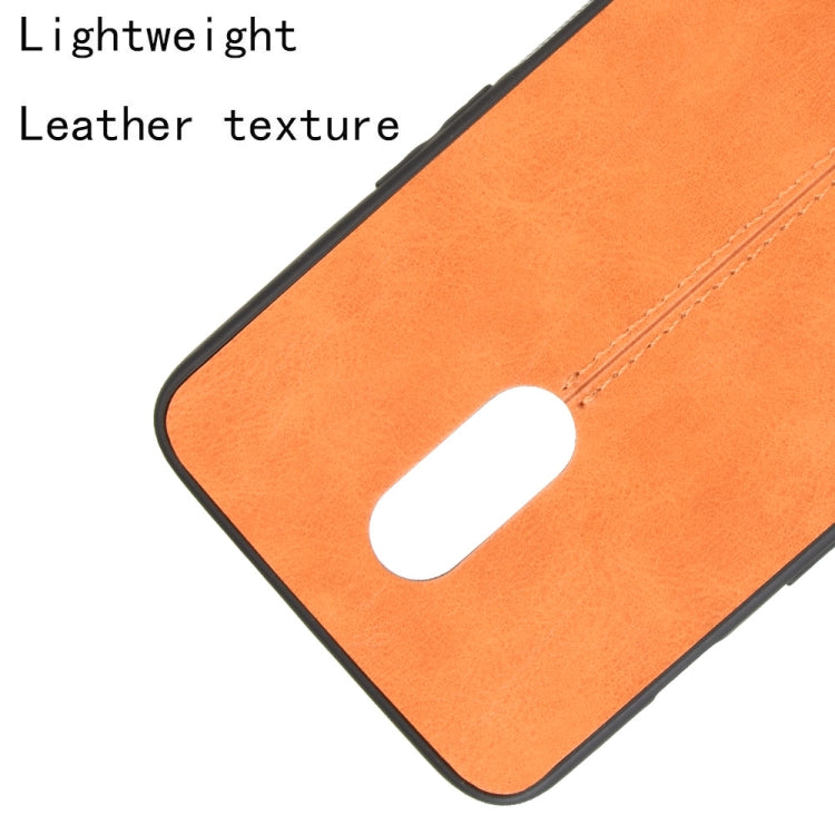 For OnePlus 7 Shockproof Sewing Cow Pattern Skin PC + PU + TPU Case