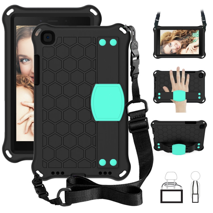 For  Galaxy Tab A8.0 T290 / T295ï¼ˆ2019ï¼‰ Honeycomb Design EVA + PC Four Corner Anti Falling Flat Protective Shell With Straps