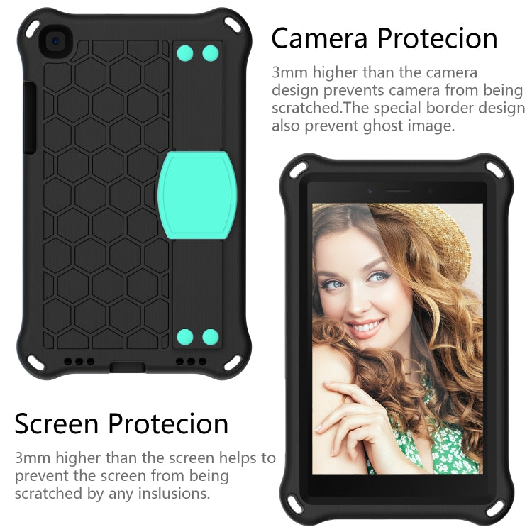 For  Galaxy Tab A8.0 T290 / T295ï¼ˆ2019ï¼‰ Honeycomb Design EVA + PC Four Corner Anti Falling Flat Protective Shell With Straps