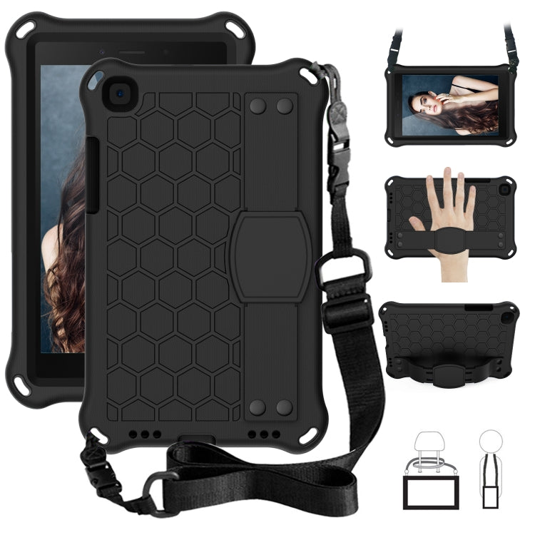 For  Galaxy Tab A8.0 T290 / T295ï¼ˆ2019ï¼‰ Honeycomb Design EVA + PC Four Corner Anti Falling Flat Protective Shell With Straps