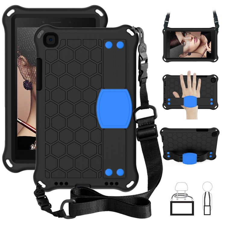 For  Galaxy Tab A8.0 T290 / T295ï¼ˆ2019ï¼‰ Honeycomb Design EVA + PC Four Corner Anti Falling Flat Protective Shell With Straps