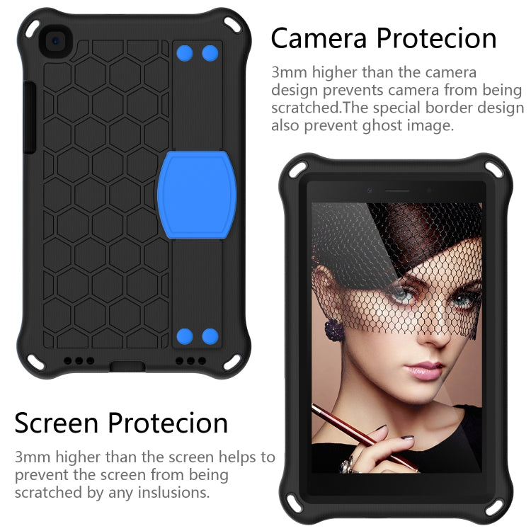 For  Galaxy Tab A8.0 T290 / T295ï¼ˆ2019ï¼‰ Honeycomb Design EVA + PC Four Corner Anti Falling Flat Protective Shell With Straps