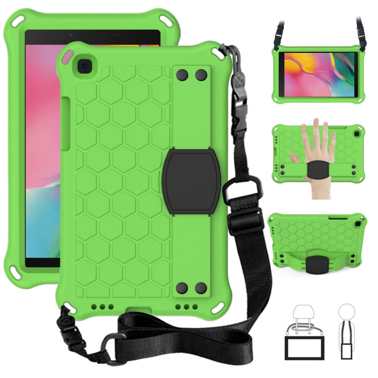 For  Galaxy Tab A8.0 T290 / T295ï¼ˆ2019ï¼‰ Honeycomb Design EVA + PC Four Corner Anti Falling Flat Protective Shell With Straps