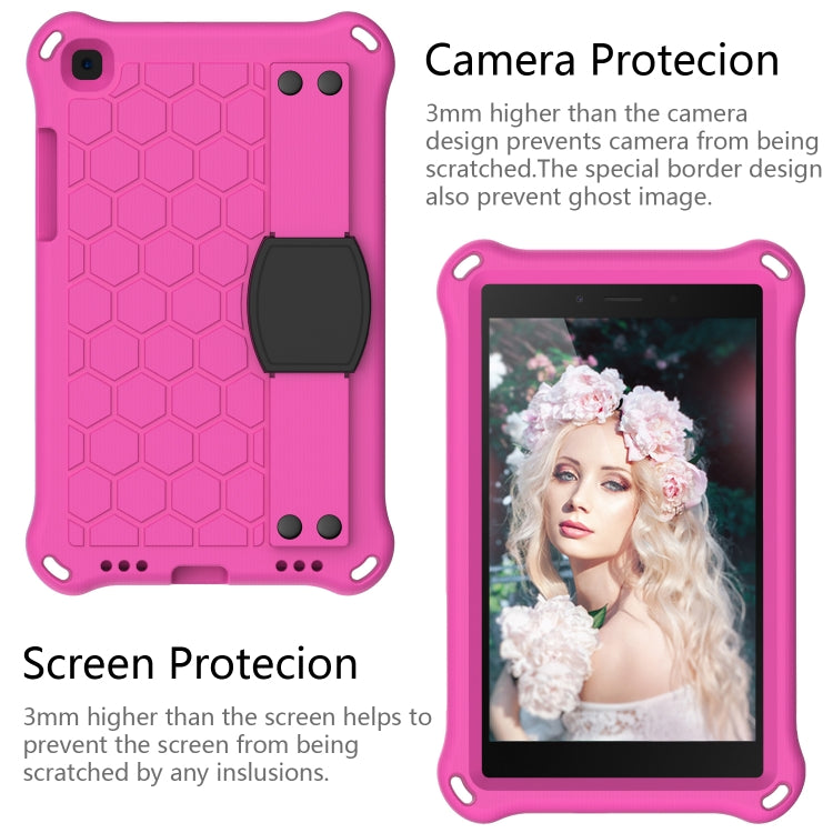 For  Galaxy Tab A8.0 T290 / T295ï¼ˆ2019ï¼‰ Honeycomb Design EVA + PC Four Corner Anti Falling Flat Protective Shell With Straps