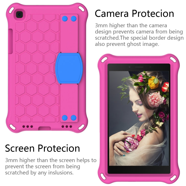 For  Galaxy Tab A8.0 T290 / T295ï¼ˆ2019ï¼‰ Honeycomb Design EVA + PC Four Corner Anti Falling Flat Protective Shell With Straps