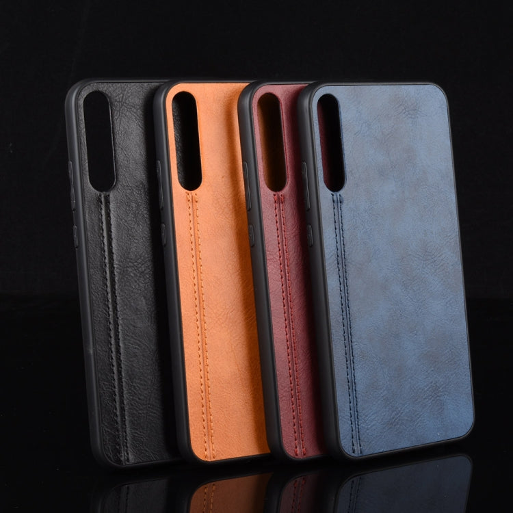 For Huawei Enjoy 10 Shockproof Sewing Cow Pattern Skin PC + PU + TPU Case