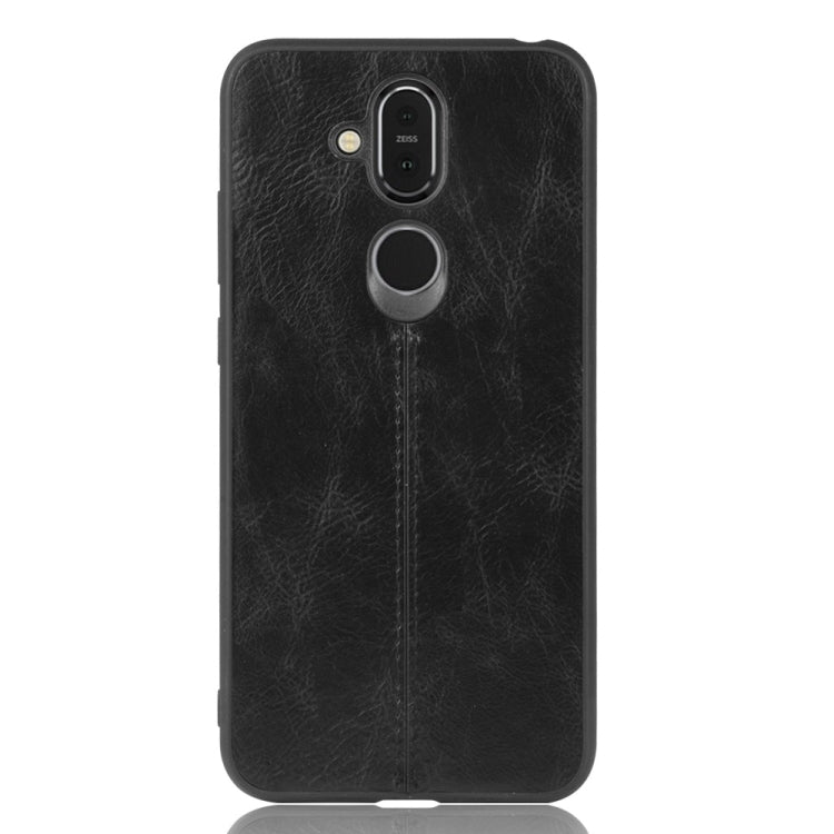 For Nokia 8.1/Nokia X7 Shockproof Sewing Cow Pattern Skin PC + PU + TPU Case
