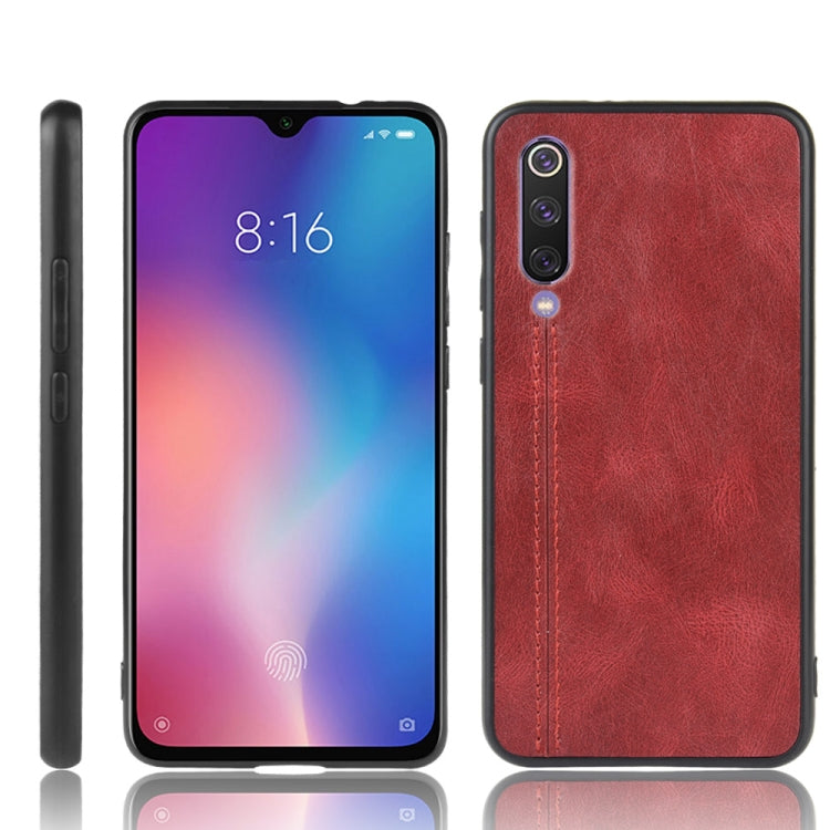 For Xiaomi Mi 9 SE Shockproof Sewing Cow Pattern Skin PC + PU + TPU Case