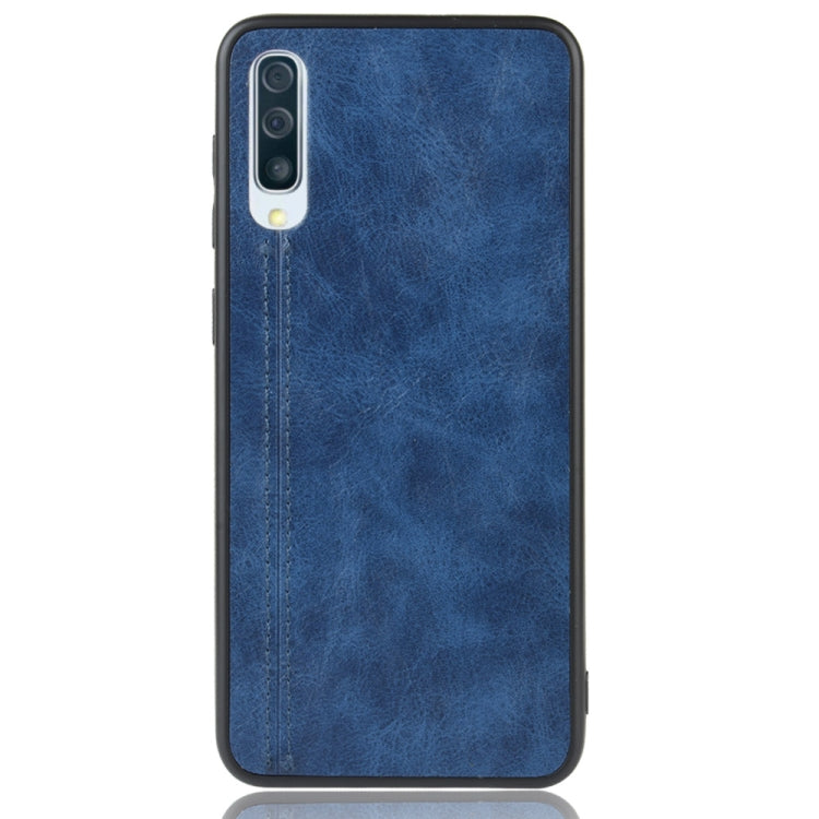 For Galaxy A70 Shockproof Sewing Cow Pattern Skin PC + PU + TPU Case