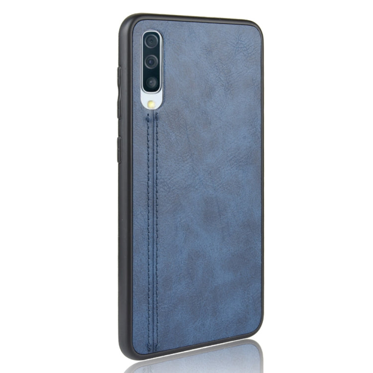 For Galaxy A70 Shockproof Sewing Cow Pattern Skin PC + PU + TPU Case