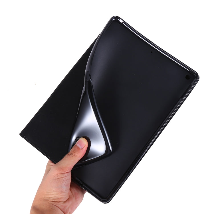 For iPad 10.2 Cloth Style TPU Flat Protective Shell