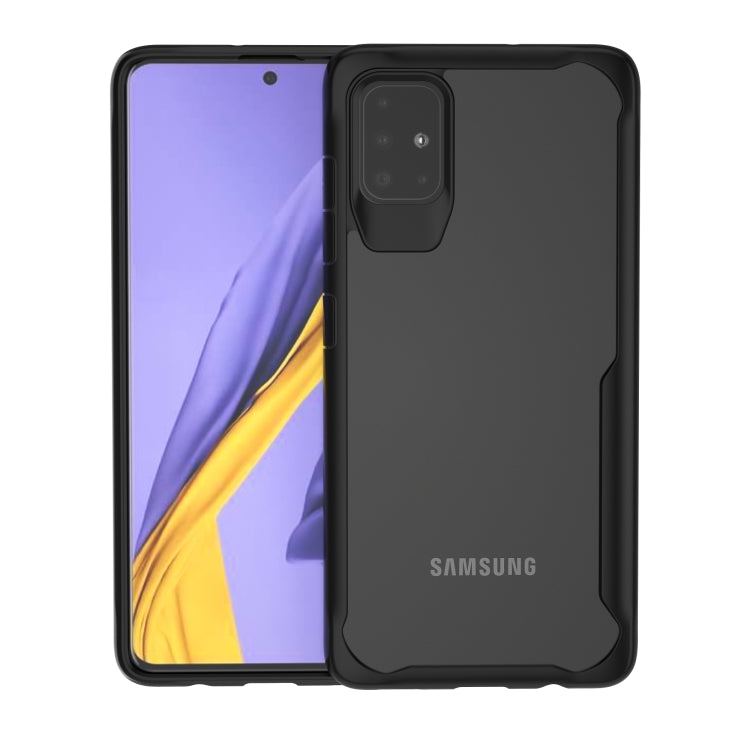 For Galaxy A71 Transparent PC + TPU Full Coverage Shockproof Protective Case