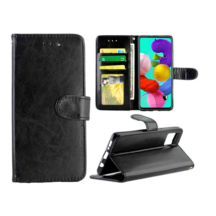 For Galaxy A51 Crazy Horse Texture Leather Horizontal Flip Protective Case with Holder & Card Slots & Wallet & Photo Frame