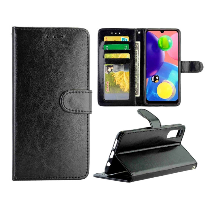 For Galaxy A70S/A70 Crazy Horse Texture Leather Horizontal Flip Protective Case with Holder & Card Slots & Wallet & Photo Frame