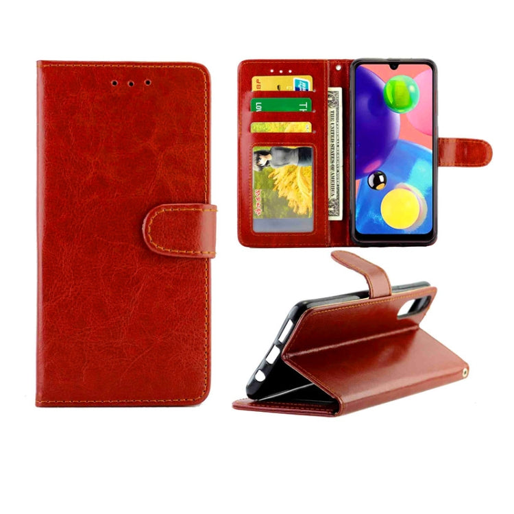 For Galaxy A70S/A70 Crazy Horse Texture Leather Horizontal Flip Protective Case with Holder & Card Slots & Wallet & Photo Frame