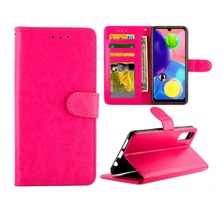 For Galaxy A70S/A70 Crazy Horse Texture Leather Horizontal Flip Protective Case with Holder & Card Slots & Wallet & Photo Frame