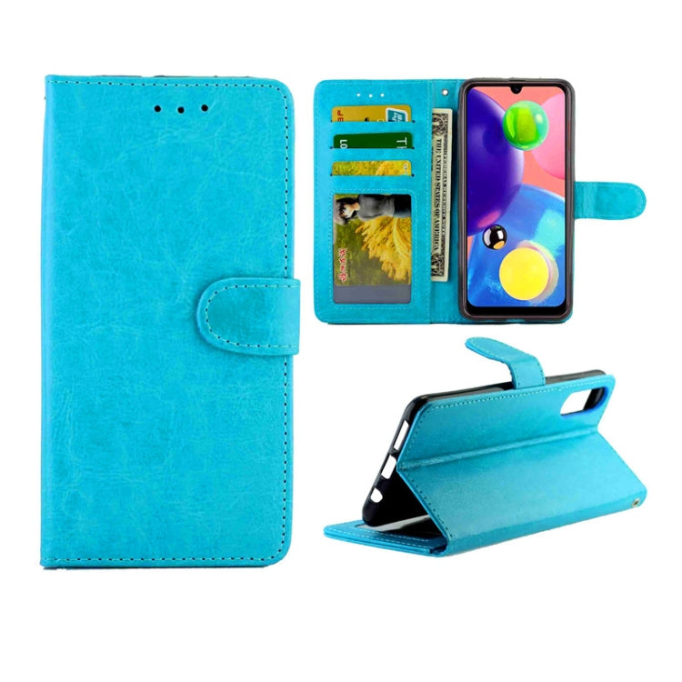 For Galaxy A70S/A70 Crazy Horse Texture Leather Horizontal Flip Protective Case with Holder & Card Slots & Wallet & Photo Frame